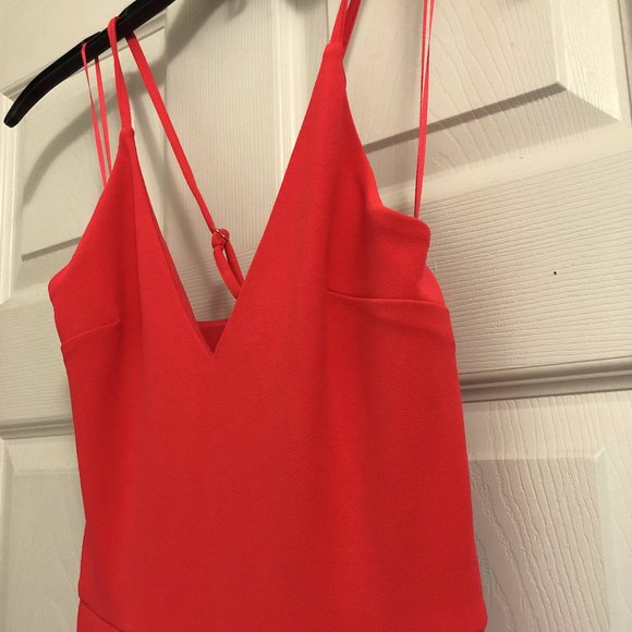 Deep V-Neck Cross Back Cami Jumpsuit - Picture 3 of 6